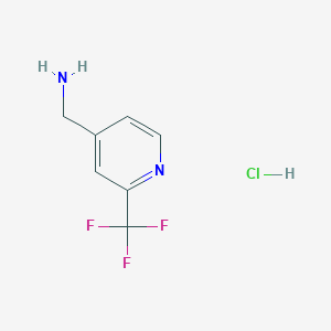 molecular formula C7H8ClF3N2 B1445546 (2-(Trifluoromethyl)pyridin-4-yl)methanamine hydrochloride CAS No. 1159813-38-3