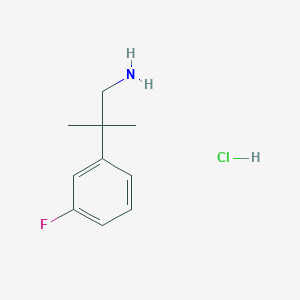 molecular formula C10H15ClFN B1445548 2-(3-Fluorophenyl)-2-methylpropan-1-amine hydrochloride CAS No. 1381944-57-5