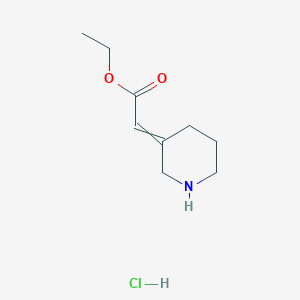 molecular formula C9H16ClNO2 B1445551 (E)-Ethyl 2-(piperidin-3-ylidene)acetate hydrochloride CAS No. 957472-02-5