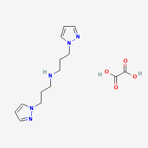 molecular formula C14H21N5O4 B1445559 3-(1H-吡唑-1-基)-N-[3-(1H-吡唑-1-基)丙基]-1-丙胺草酸盐 CAS No. 1421769-48-3