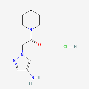 molecular formula C10H17ClN4O B1445562 2-(4-氨基-吡唑-1-基)-1-哌啶-1-基-乙酮盐酸盐 CAS No. 1361118-49-1