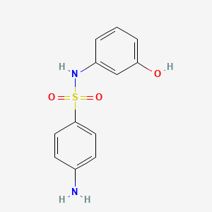 molecular formula C12H12N2O3S B14455635 4-Amino-N-(3-hydroxyphenyl)benzene-1-sulfonamide CAS No. 75762-45-7