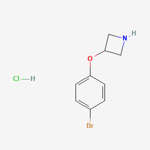 molecular formula C9H11BrClNO B1445566 3-(4-溴苯氧基)氮杂环丁烷盐酸盐 CAS No. 1380571-76-5