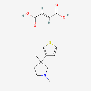 1,3-Dimethyl-3-(3-thienyl)pyrrolidine (Z)-2-butenedioate