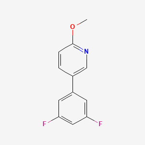 molecular formula C12H9F2NO B1445569 5-(3,5-二氟苯基)-2-甲氧基吡啶 CAS No. 1375069-12-7