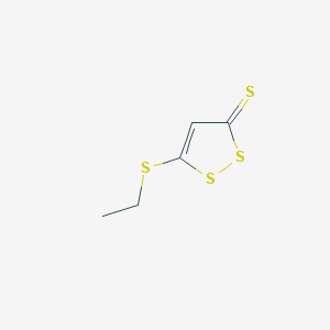 molecular formula C5H6S4 B14455699 5-Ethylsulfanyldithiole-3-thione CAS No. 74477-37-5