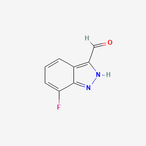 molecular formula C8H5FN2O B1445574 7-Fluoro-1H-indazole-3-carbaldehyde CAS No. 900506-29-8