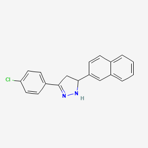 3-(4-Chlorophenyl)-5-(naphthalen-2-yl)-4,5-dihydro-1H-pyrazole