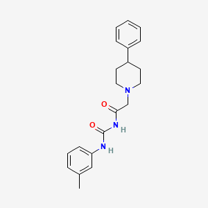 1-Piperidineacetamide, N-(((3-methylphenyl)amino)carbonyl)-4-phenyl-