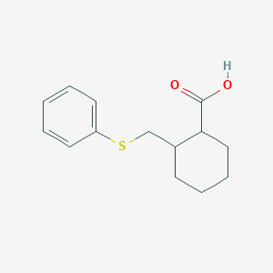 2-[(Phenylsulfanyl)methyl]cyclohexane-1-carboxylic acid