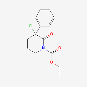 Ethyl 3-chloro-2-oxo-3-phenylpiperidine-1-carboxylate