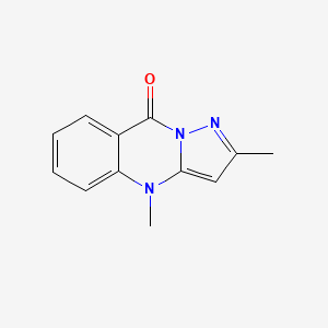 molecular formula C12H11N3O B14455788 2,4-Dimethylpyrazolo[5,1-b]quinazolin-9(4H)-one CAS No. 75752-13-5