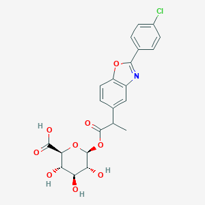 molecular formula C22H20ClNO9 B144558 苯氧丙酸葡萄糖醛酸酯 CAS No. 67472-42-8
