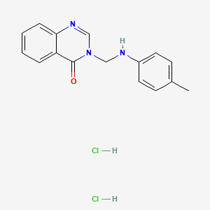 4(3H)-Quinazolinone, 3-(((4-methylphenyl)amino)methyl)-, dihydrochloride