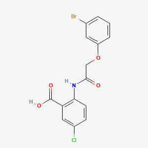 molecular formula C15H11BrClNO4 B14455885 Anthranilic acid, N-((m-bromophenoxy)acetyl)-5-chloro- CAS No. 70796-19-9