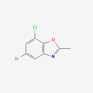 B1445590 5-Bromo-7-chloro-2-methyl-1,3-benzoxazole CAS No. 1226070-17-2