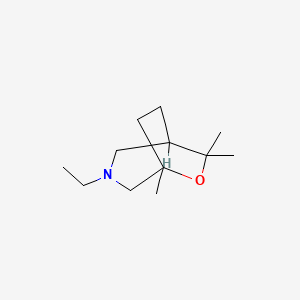 3-Ethyl-5,7,7-trimethyl-6-oxa-3-azabicyclo(3.2.2)nonane