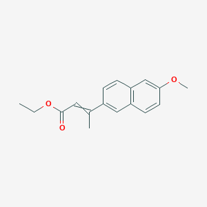 molecular formula C17H18O3 B14455916 Ethyl 3-(6-methoxynaphthalen-2-yl)but-2-enoate CAS No. 73022-39-6