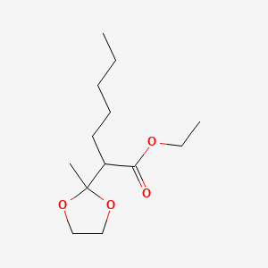 1,3-Dioxolane-2-acetic acid, 2-methyl-alpha-pentyl-, ethyl ester