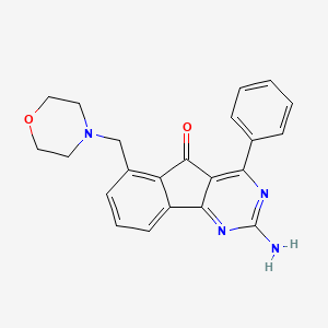 molecular formula C22H20N4O2 B1445594 2-Amino-6-(morpholinomethyl)-4-phenyl-5H-indeno[1,2-d]pyrimidin-5-one CAS No. 713514-97-7