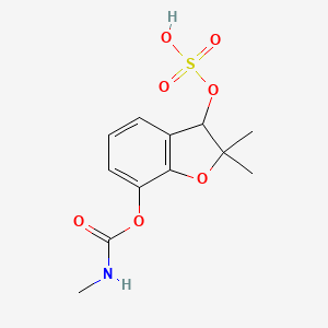 (2,2-Dimethyl-3-sulfooxy-3H-1-benzofuran-7-yl) N-methylcarbamate