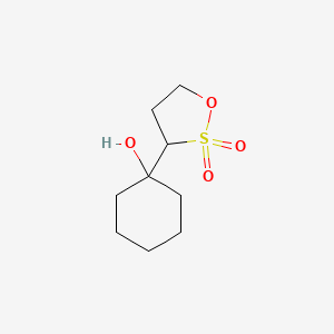 molecular formula C9H16O4S B14455976 1-(2,2-Dioxooxathiolan-3-yl)cyclohexan-1-ol CAS No. 75732-49-9