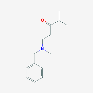 molecular formula C14H21NO B14456014 1-[Benzyl(methyl)amino]-4-methylpentan-3-one CAS No. 73608-73-8