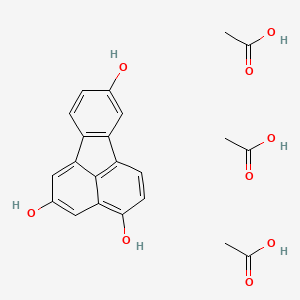 molecular formula C22H22O9 B14456020 Acetic acid;fluoranthene-2,4,8-triol CAS No. 73921-77-4