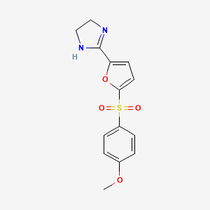 1H-Imidazole, 4,5-dihydro-2-(5-((4-methoxyphenyl)sulfonyl)-2-furanyl)-