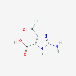 molecular formula C5H4ClN3O3 B14456041 2-Amino-4-(chlorocarbonyl)-1H-imidazole-5-carboxylic acid CAS No. 69579-54-0