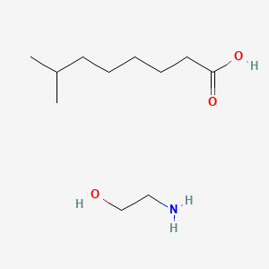 molecular formula C11H25NO3 B14456047 Isononanoic acid monoethanolamine salt CAS No. 67801-50-7