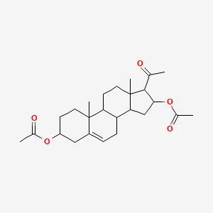 molecular formula C25H36O5 B14456089 20-Oxopregn-5-ene-3,16-diyl diacetate CAS No. 75190-78-2