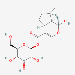 beta-D-Glucopyranose, 1-(1,4a,5,6,7,7a-hexahydro-1-hydroxy-7-methylcyclopenta(c)pyran-4-carboxylate)