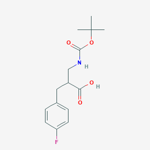 molecular formula C15H20FNO4 B1445612 3-((叔丁氧羰基)氨基)-2-(4-氟苄基)丙酸 CAS No. 1255099-58-1