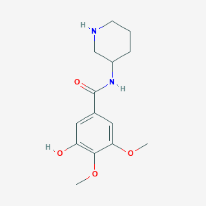 molecular formula C14H20N2O4 B14456121 3-Hydroxy-4,5-dimethoxy-N-(piperidin-3-yl)benzamide CAS No. 73448-95-0