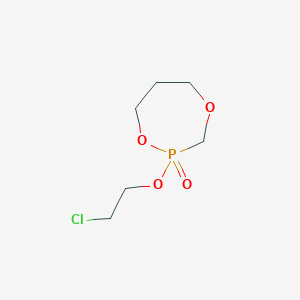 molecular formula C6H12ClO4P B14456137 2-(2-Chloroethoxy)-1,4,2lambda~5~-dioxaphosphepan-2-one CAS No. 74858-28-9