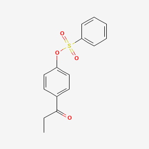 4-Propanoylphenyl benzenesulfonate