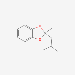 molecular formula C12H16O2 B14456164 2-Methyl-2-(2-methylpropyl)-2H-1,3-benzodioxole CAS No. 74024-74-1