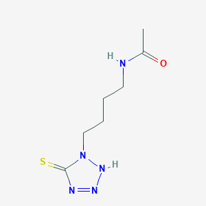 molecular formula C7H13N5OS B14456165 N-[4-(5-Sulfanylidene-2,5-dihydro-1H-tetrazol-1-yl)butyl]acetamide CAS No. 76029-24-8