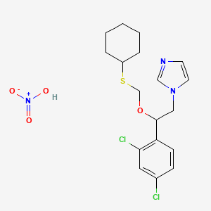 1-(2-((Cyclohexylthio)methoxy)-2-(2,4-dichlorophenyl)ethyl)-1H-imidazole mononitrate