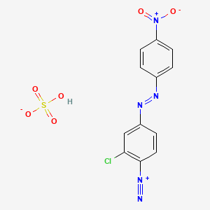 2-Chloro-4-[(4-nitrophenyl)azo]benzenediazonium hydrogen sulphate