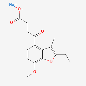 sodium;4-(2-ethyl-7-methoxy-3-methyl-1-benzofuran-4-yl)-4-oxobutanoate