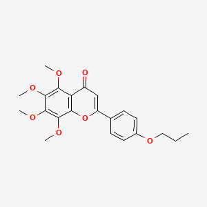 molecular formula C22H24O7 B14456206 5,6,7,8-Tetramethoxy-2-(4-propoxyphenyl)chromen-4-one CAS No. 70460-25-2