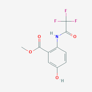 molecular formula C10H8F3NO4 B14456213 Methyl 5-hydroxy-2-(2,2,2-trifluoroacetamido)benzoate CAS No. 72297-76-8