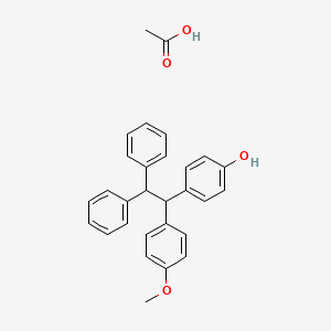 Acetic acid;4-[1-(4-methoxyphenyl)-2,2-diphenylethyl]phenol