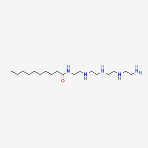 molecular formula C18H41N5O B14456274 Decanamide, N-(2-((2-((2-((2-aminoethyl)amino)ethyl)amino)ethyl)amino)ethyl)- CAS No. 68834-09-3