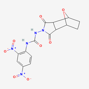 molecular formula C15H13N5O8 B14456282 N-(2,4-Dinitrophenyl)-N'-(3,6-endoxohexahydrophthalimido)urea CAS No. 73816-38-3