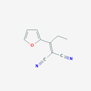 molecular formula C10H8N2O B14456307 [1-(Furan-2-yl)propylidene]propanedinitrile CAS No. 76142-50-2