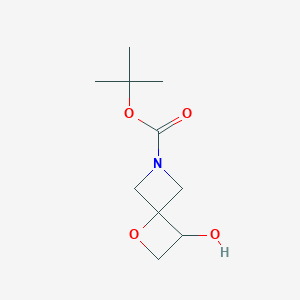 B1445632 Tert-butyl 3-hydroxy-1-oxa-6-azaspiro[3.3]heptane-6-carboxylate CAS No. 1349199-63-8