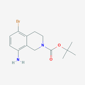 B1445635 2-Boc-5-bromo-1,2,3,4-tetrahydroisoquinolin-8-amine CAS No. 1260763-55-0